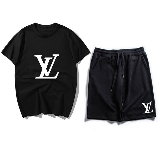 

mens designer fashion tracksuit letters embroidery brand luxury goods summer sportssstz short sleeves pullover jogger pants suits sportsui, Gray