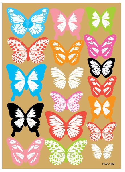 

art decals refrigerator black sticker butterfly pattern wall stickers home decoration kitchen wall art mural 1pcs