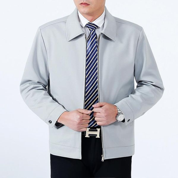 

zogaa 2019 autumn winter fashion men's jackets turn-down collar formal business jackets solid zipper wide-waisted warm coats 3xl, Black;brown