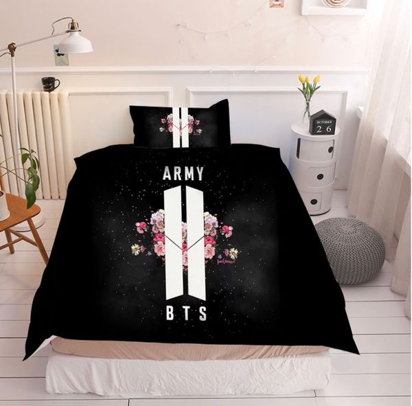 Bts Album Bedding Sets Quilt Cover 150 200cm Flat Sheet 160 220cm
