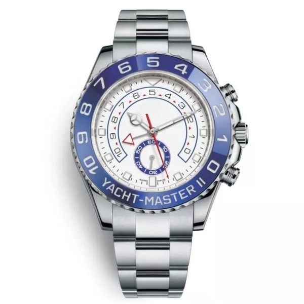 

2019 mens watch 44mm automatic ceramic bezel mens stainless steel watches sapphire glass yacht male wristwatch multifunction, Slivery;brown