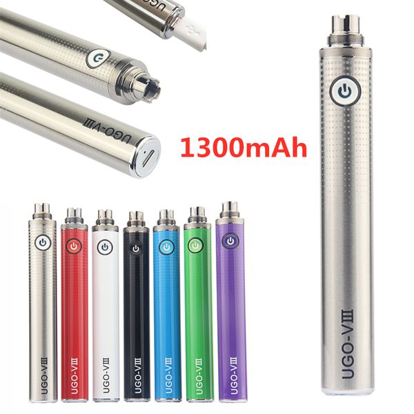 eGo Passthrough E Cig 1300mAh UGO V3 Micro USB 510 Batteria sigaretta elettronica per vaporizzatore Pen Atomizer Vape Tank