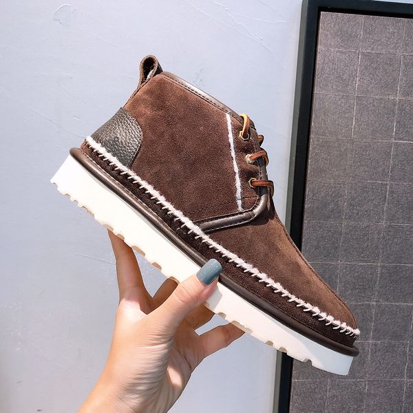 

2019 new high grade fashionable women fur ankle boots triple black grey brown fashion wild genuine snow boot size 35-40 factory direct