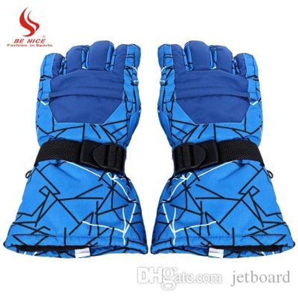 

benice paired motorcycle water resistant windproof warm protection thickened skiing gloves with 360-degree warm protection, Black