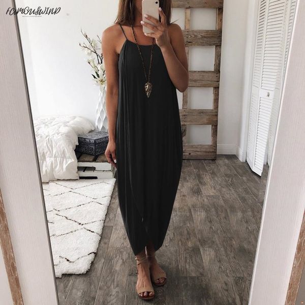 

женщины платье летнее платье свободные ремни без рукавов элегантный праздник повседневная вечернее пляжное платье женщины jul20 перевозка гр, Black;gray