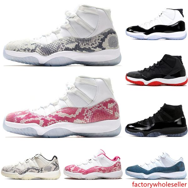 

new arrival 11 11s basketball shoes men women bred concord 45 snakeskin pink gamma blue space jam designer mens trainers sports sneakers