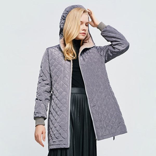 

autumn new skiing jackets female women winter plus velvet lamb hooded coats cotton winter skiing jackets womens outwear overcoat