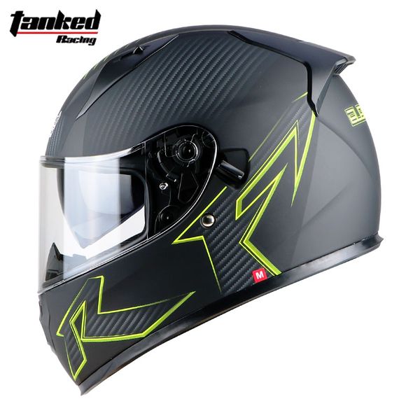 

brand motorcycle full face helmet moto mens cascos capacete helmet motorbike motocross helmets dual lens tanked t129