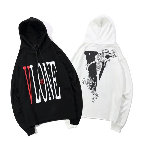 

2020/vlone luxury men hoodie famous designer brand sweatshirt fashion luxury retro hoodie new fashionable air pullover men women tide bran, White;black