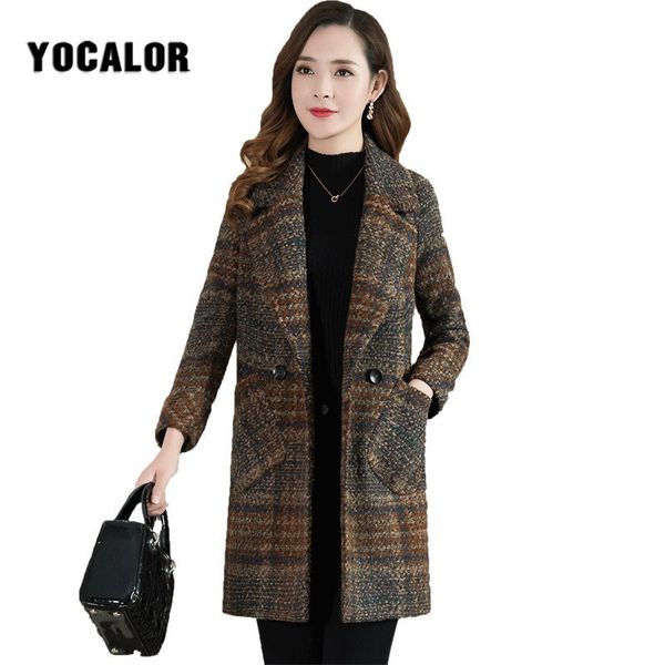 

2019 woollen female overcoat windbreaker thickening manteau femme hiver winter autumn coat women coats cape cloak uk, Black