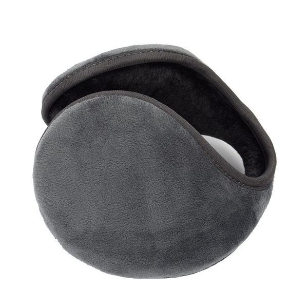

winter men fleece earmuff warm plush cloth ear muffs cover solid earwarmers ear muffs for men women, Blue;gray