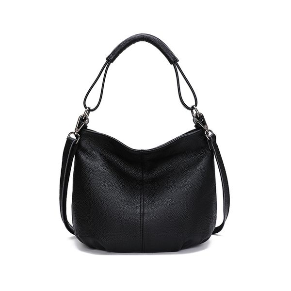 

women new fashion soft genuine leather concise handbag shoulder casual daily lady hobos crossbody bag mummy bag