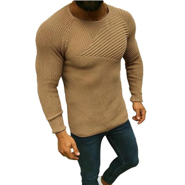 

autumn winter sweater men 2020 new arrival mens slim casual pullovers men long sleeve o-neck patchwork solid knitted pull femme, White;black