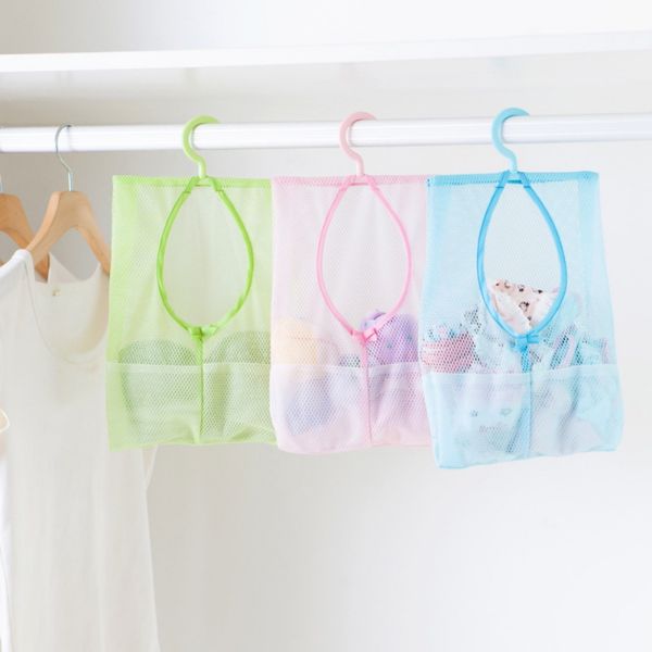 

polyester mesh hanging bag clothing toy organier multi-purpose waterprool bag storage sundries pouch for closet rack hanger