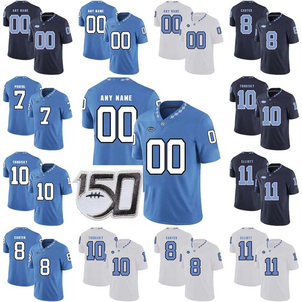 

north carolina tar heels college football jerseys mitchell trubisky jersey cade fortin sam howell michael carter nathan elliott customized, Black