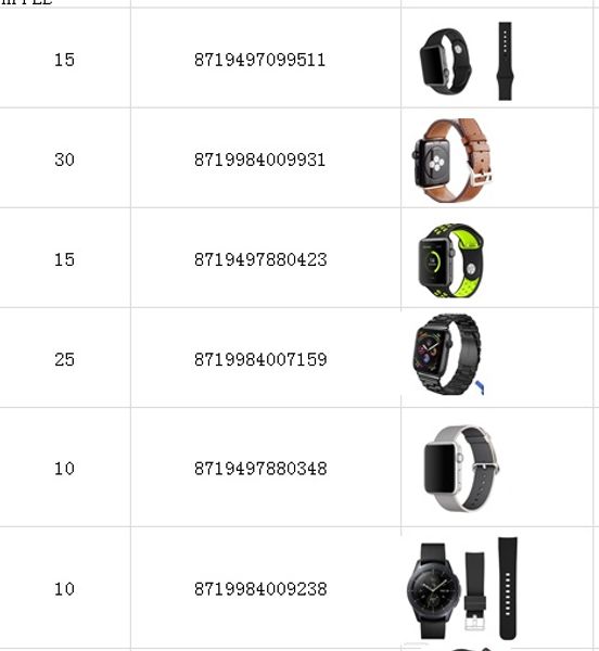

255 pc apple and am ung watch band pl kindly check the picture quantity