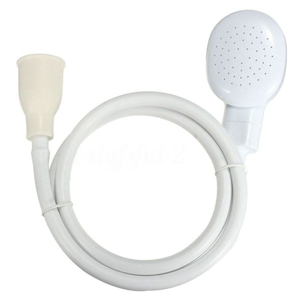 

white hair shower water spray head hose tube bathroom shampoo bath mixer tap