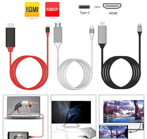 

2m usb 3.1 4k type c to hdmi кабель usb-c 1080p hdtv адаптер кабель для samsung s8 plus s8 + hdmi кабель