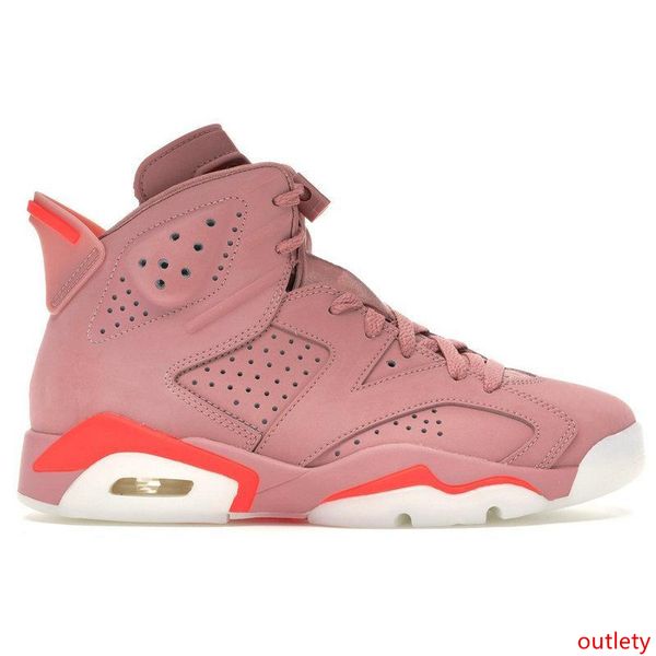 

2019 aleali may 6 millennial pink women basketball shoes sneakers 6s rust pink white designer basket ball sports trainers with box 36-40