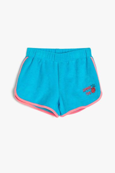 

koton kids blue girl çocuk islemeli sort, White;black