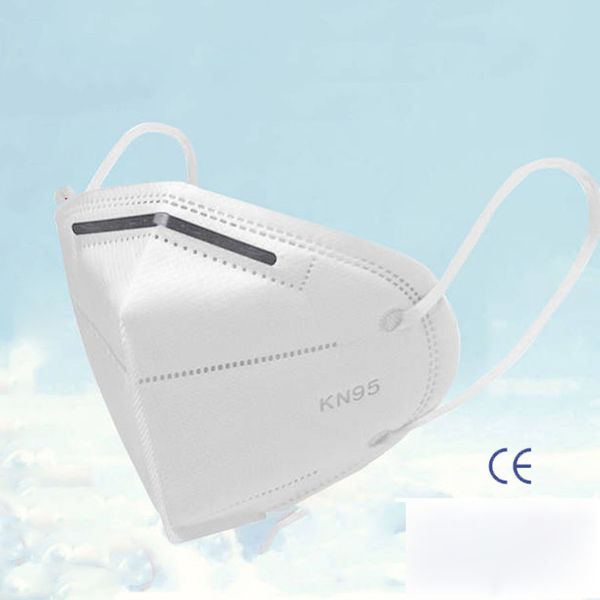 

10шт kn95 маску в 4 слоя и n95 защитная маска ce устранимые пыли-доказательство анти-туман анти-бактериальной анти-туман дышащий маска