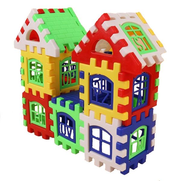 

24pcs building blocks kids house building blocks construction developmental toy set 3d bricks toy construction bricks
