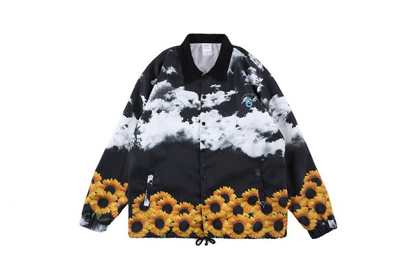 

new hip hop style autumn winter mens jackets lapel neck long sleeve loose jackets for mens, Black