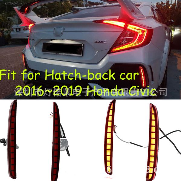 

2pcs for civic hatchback 2016 2017 2018 multi-function led rear bumper light rear fog lamp auto bulb brake light reflector