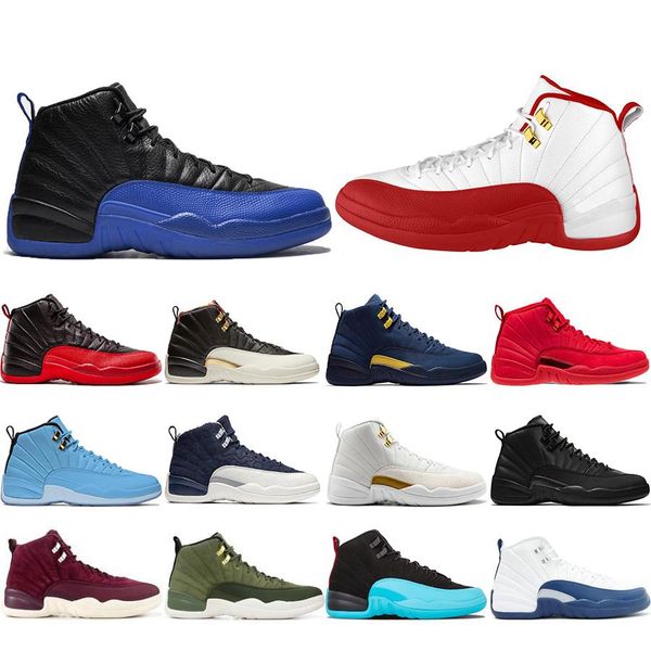 

12 12s game royal fiba men basketball shoes cny michigan gym red nyc bulls xii mens trainers designer sports sneakers 7-13