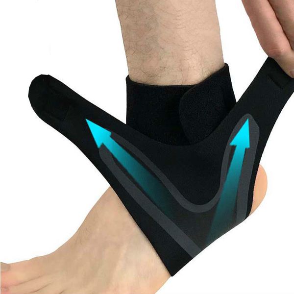 

1 pcs ankle support brace,elasticity adjustment protection foot bandage,sprain prevention sport fitness guard band, Blue;black