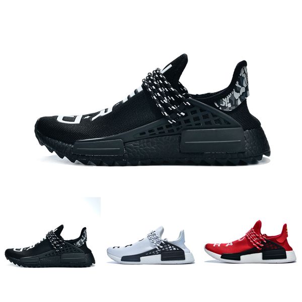 

new 2019 pharrell x solar hu nmd running shoes for men human race athletic trainers sports shoe women black outdoor sneakers walking