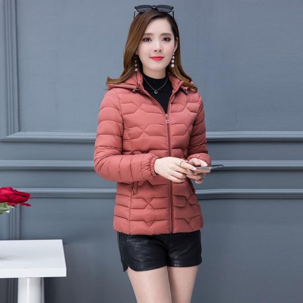 

fashion women's down jacket snow wear wadded jacket female 2019 autumn and winter women cotton-padded outerwear coat #919, Black;brown