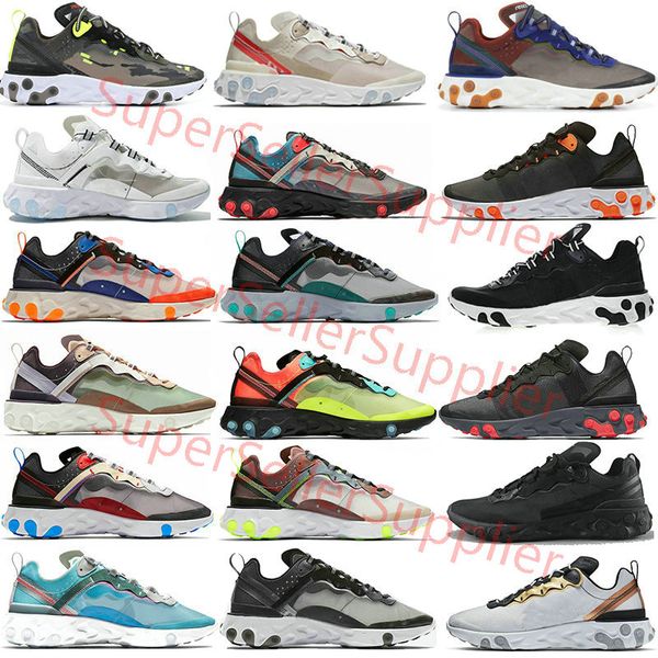 

2020 tour epic react element 87 55 mens running shoes men women orange peel sail triple black white taped seams trainers sports sneakers