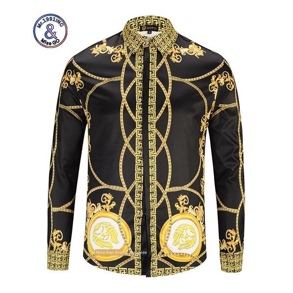 

дизайнер мужские 3d рубашка черное золото напечатано с длинным рукавом цифровой печатный футболка одежда, White;black