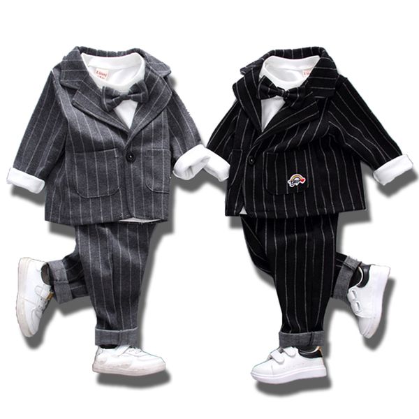 

baby boy одежда 3 цвета мода джентльмен мальчики костюм топ + брюки+куртка 3шт мальчики одежда наборы повседневная хлопок детская одежда кос, White