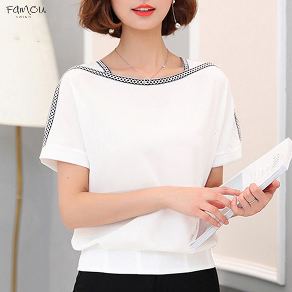 

Fashion Women Blouse 0370 Causal Plus Size Short Sleeve Women Tops Chiffon Short Blouse Women Shirt Blusas Femininas Shirt 30