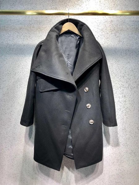 

2019 autumn winner new women wool outerwear coat female casual coat jacket rmsx 10.04, Black
