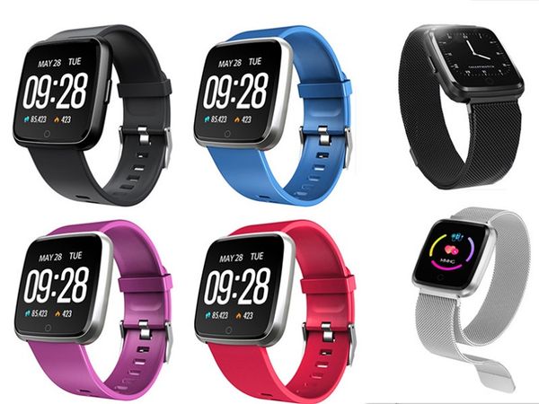 

y7 smart bracelet blood pressure oxygen sport fitness tracker watch heart rate monitor wristband pk fitbit versa mi band 3 115 plus