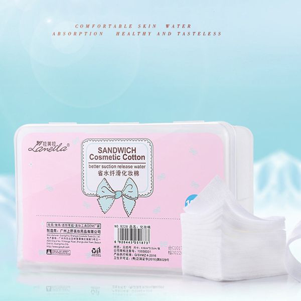 

1000pcs non-woven boxed cotton pad disposable water-saving makeup remover wet cotton pad cosmetics p0801