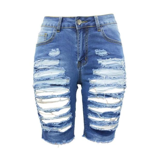 

womens middle rise stretchy denim shorts knee length curvy stretch short jeans, White;black