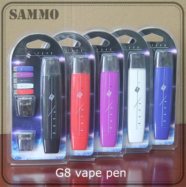 G8 Vape Pen Kit Double Bullet Flat Smoke 300mah With 1ml Cotton