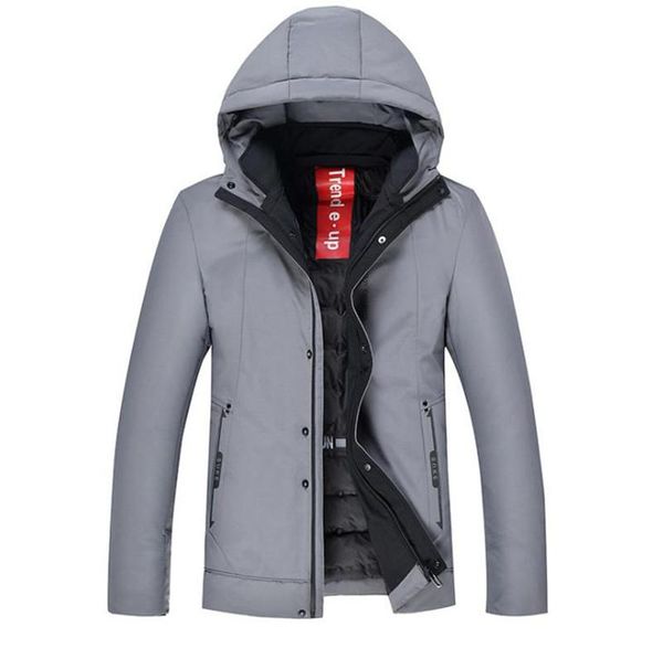 

winter mens designer jacket fashion cool-proof thickened warm down jacket mens casual solid color hooded coat, Black;brown