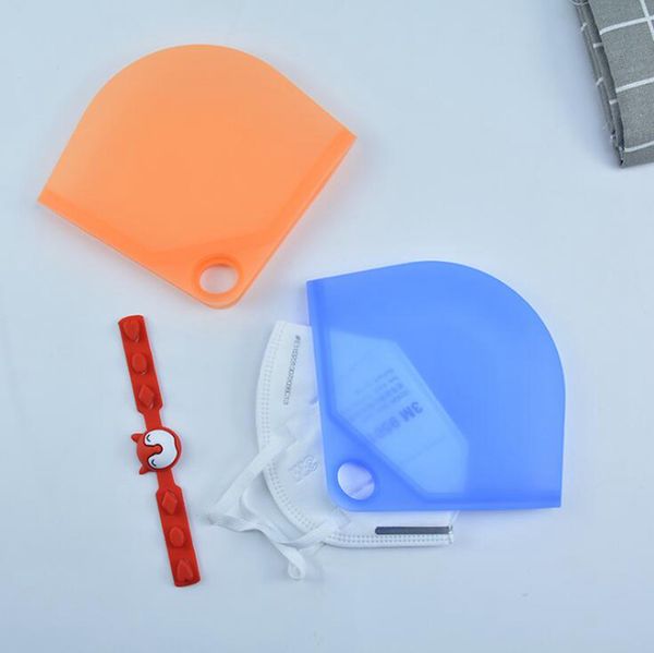 

Силиконовая маска Organizer 6 цветов Портативный пыленепроницаемый маска держатель чехол для хранения зажима мешка влагостойкие крышки OOA8047