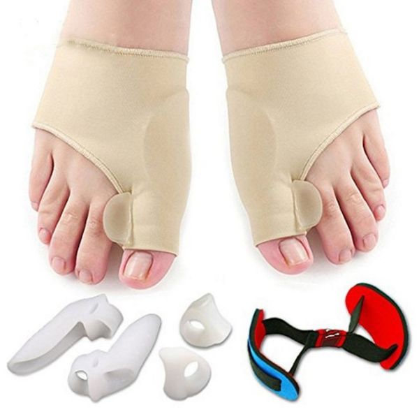 

new 7pcs/set soft bunion protector toe straightener toe separating silicone toe separators thumb feet care foot pain easese