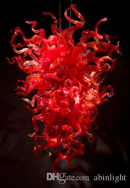 

modern art home design blown glass red chandeliers hanging led bulbs red murano glass art decor chandeliers