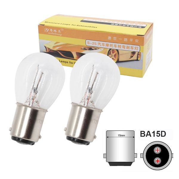 

lymoyo 10pcs 1157 ba15d p21/5w s25 12v car clear glass lamp brake tail bulb car indicator halogen slamp brake bulbs dc12v