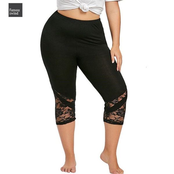 

legging плюс размер женщин мода кружева леггинсы женщины брюки леггинсы многоцветный choic брюки плюс размер  5xl, Black