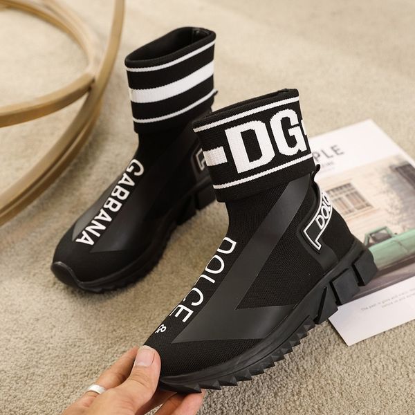 

2020 men 039 women 039 ca ual ock hoe brand peed trainer black red blue letter fa hion ock boot neaker hoe 35 45 with box 1