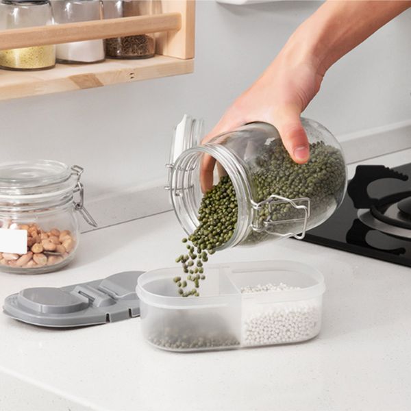 

new kitchen storage box clear container with lids, sealed dried fruit grains tank storage cereal box