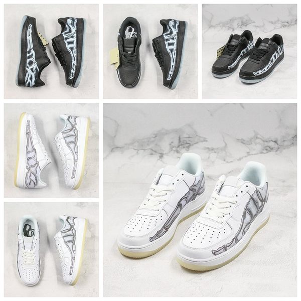 

2020 skeleton halloween nightlight visible skateboard shoes fashion leading designer mens women basketball shoes size 36-45